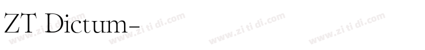 ZT Dictum字体转换